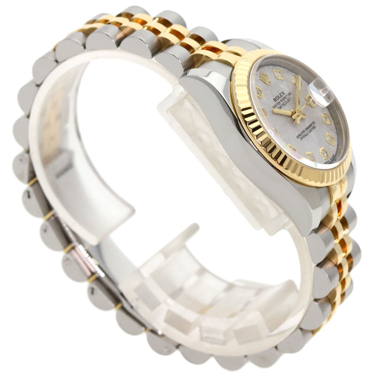 ROLEX Datejust 10P Diamond Meteorite Watches 179173G Stainless Steel/SSxK18YG Ladies