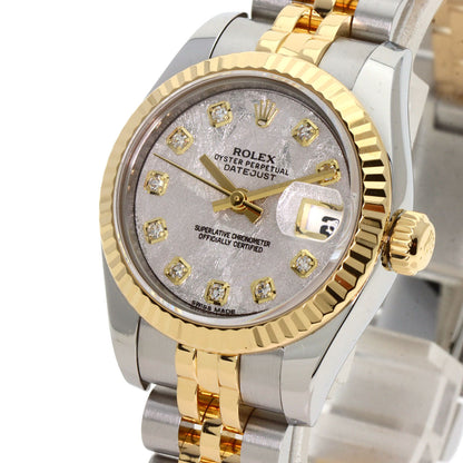 ROLEX Datejust 10P Diamond Meteorite Watches 179173G Stainless Steel/SSxK18YG Ladies