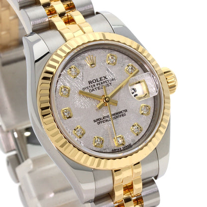 ROLEX Datejust 10P Diamond Meteorite Watches 179173G Stainless Steel/SSxK18YG Ladies