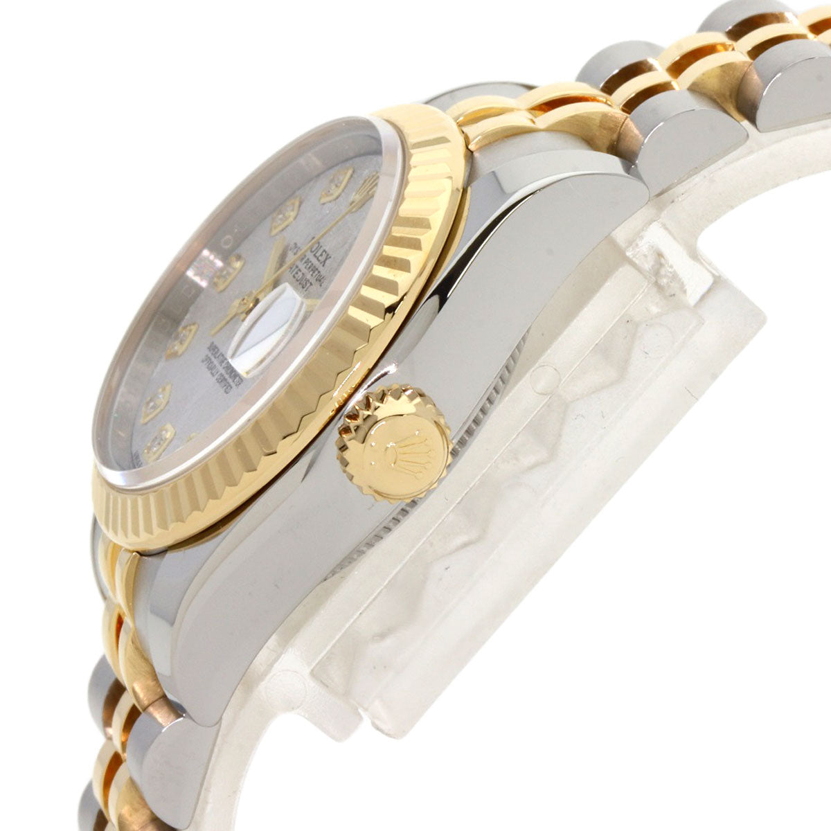 ROLEX Datejust 10P Diamond Meteorite Watches 179173G Stainless Steel/SSxK18YG Ladies