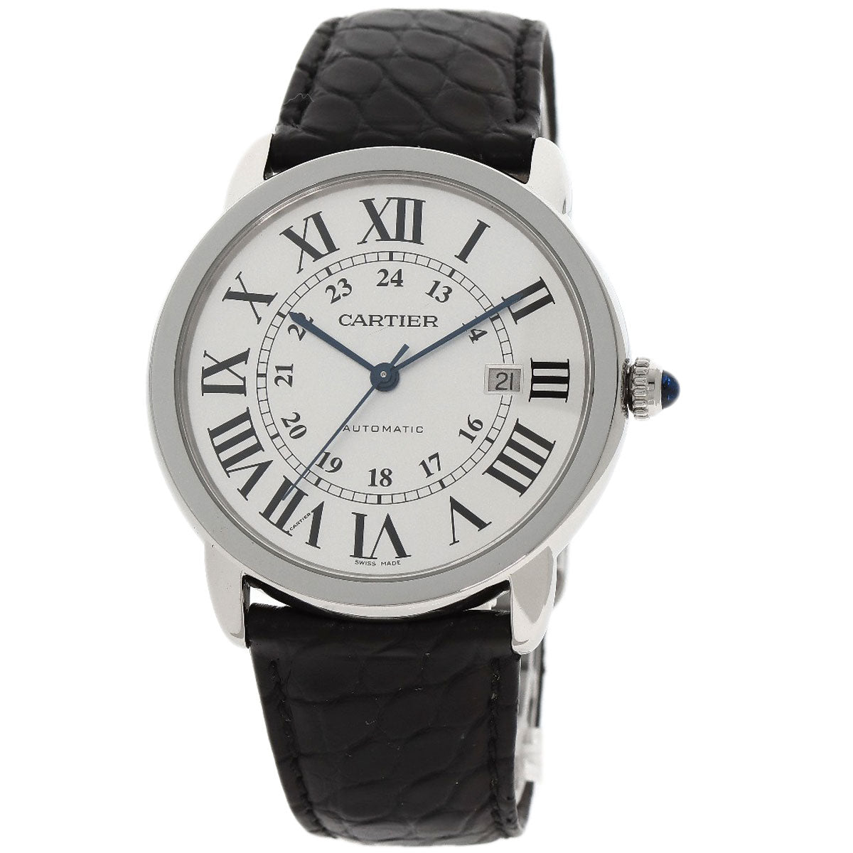 CARTIER Ronde Solo de Cartier XL Watches W6701010 Stainless Steel/Leather mens