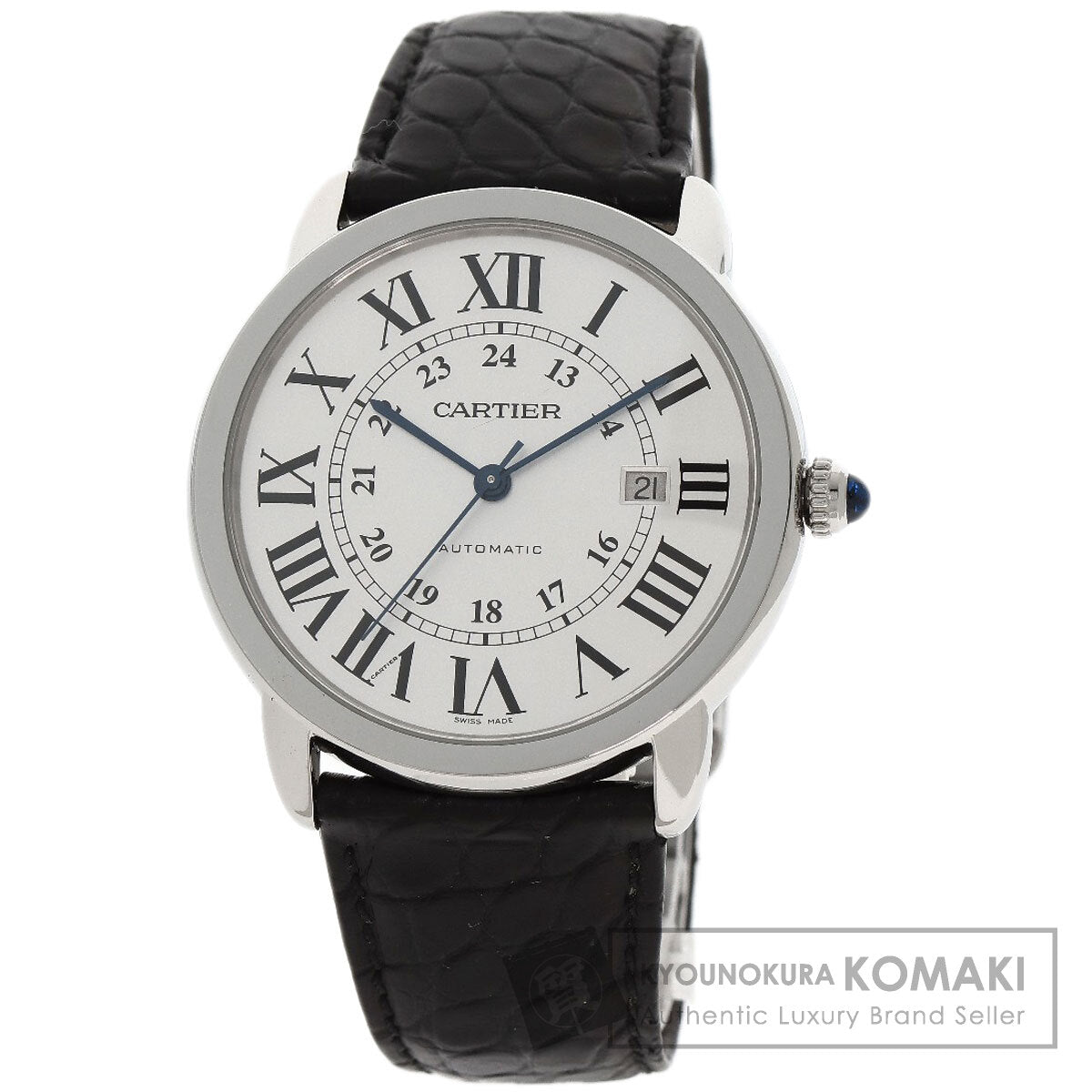 CARTIER Ronde Solo de Cartier XL Watches W6701010 Stainless Steel/Leather mens