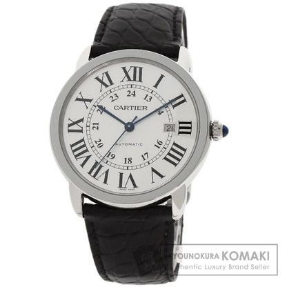 CARTIER Ronde Solo de Cartier XL Watches W6701010 Stainless Steel/Leather mens