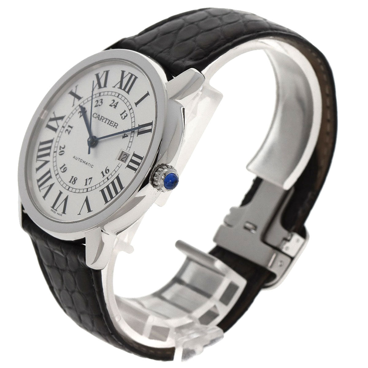 CARTIER Ronde Solo de Cartier XL Watches W6701010 Stainless Steel/Leather mens
