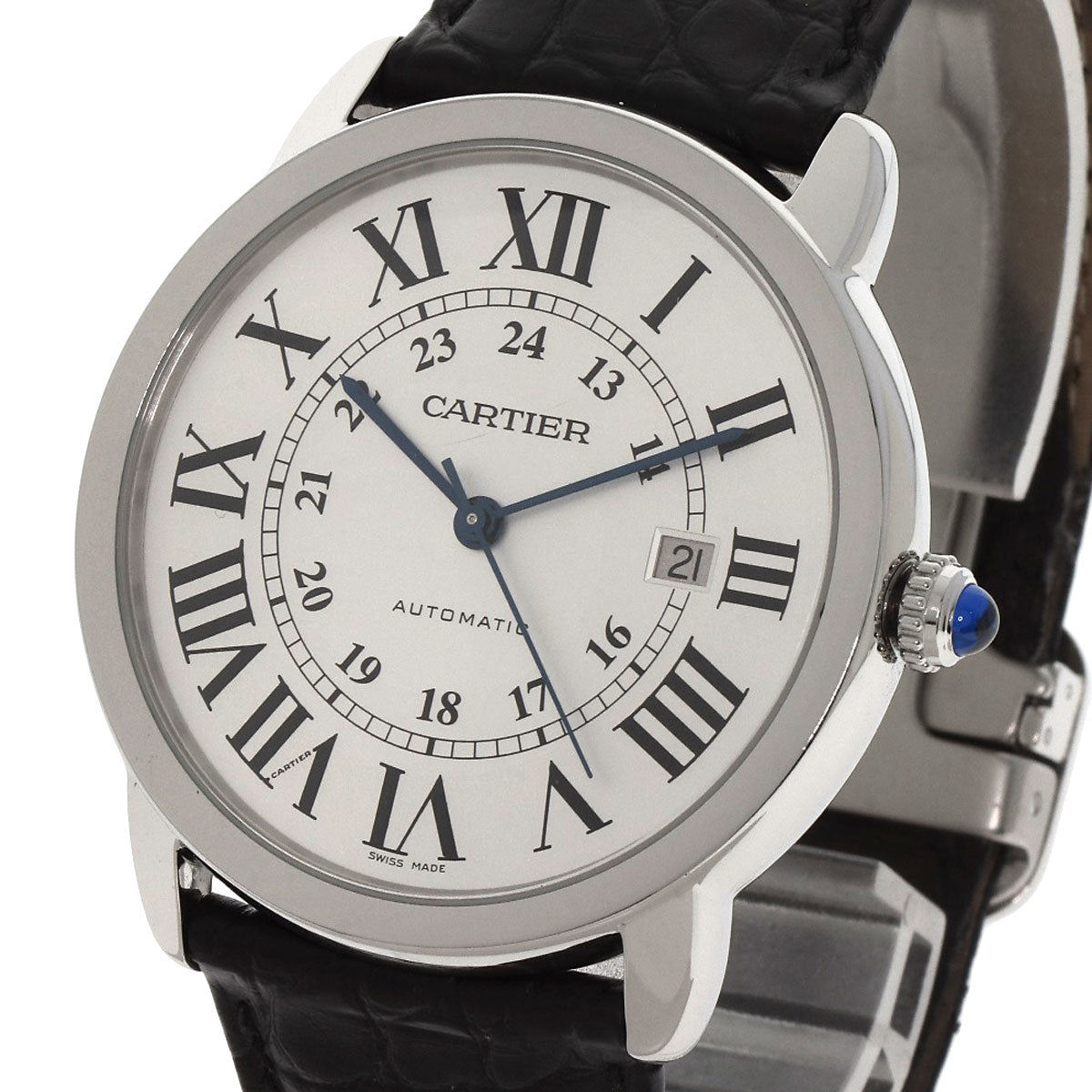 CARTIER Ronde Solo de Cartier XL Watches W6701010 Stainless Steel/Leather mens