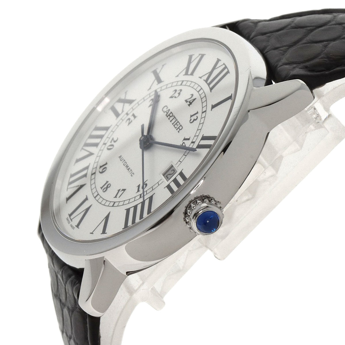 CARTIER Ronde Solo de Cartier XL Watches W6701010 Stainless Steel/Leather mens