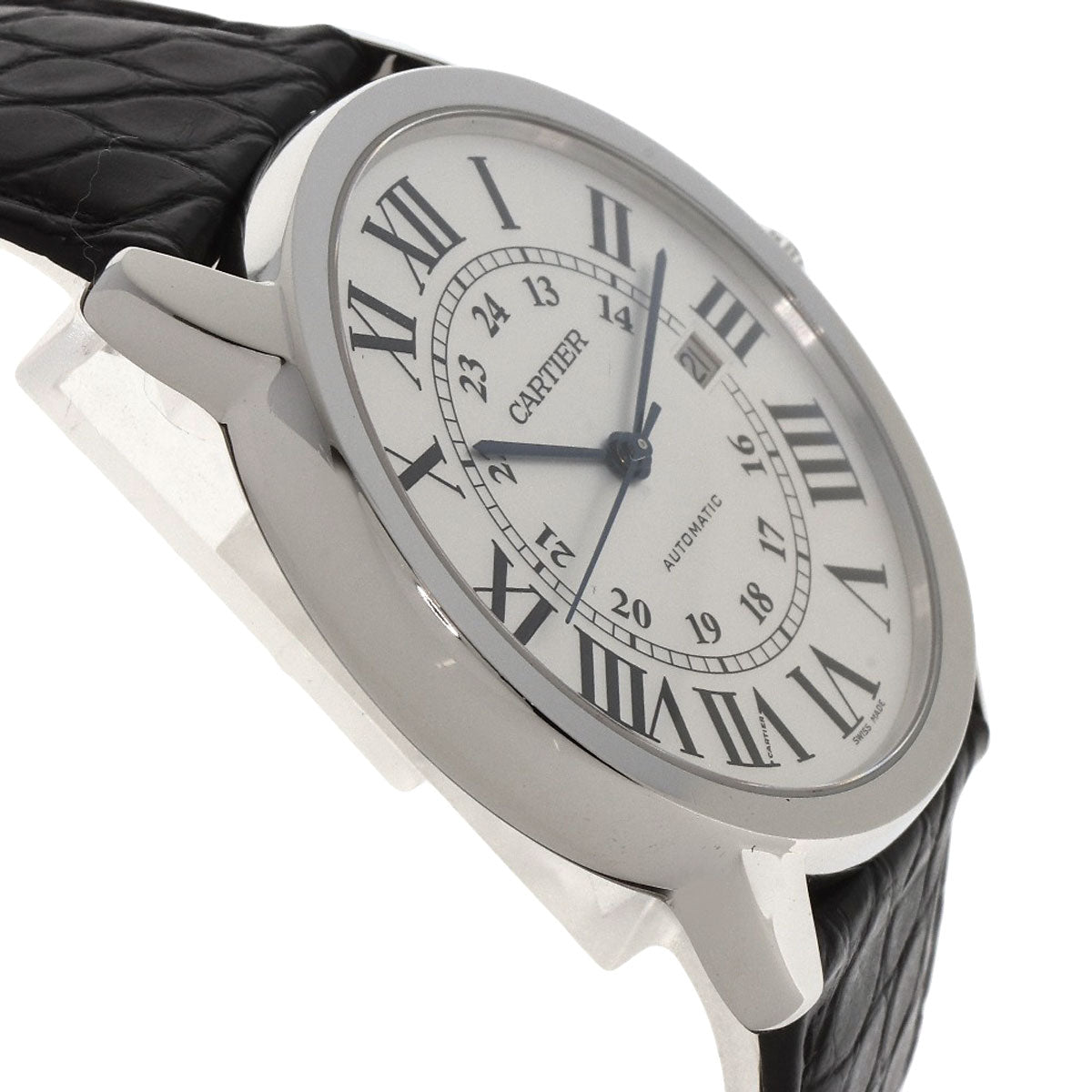 CARTIER Ronde Solo de Cartier XL Watches W6701010 Stainless Steel/Leather mens