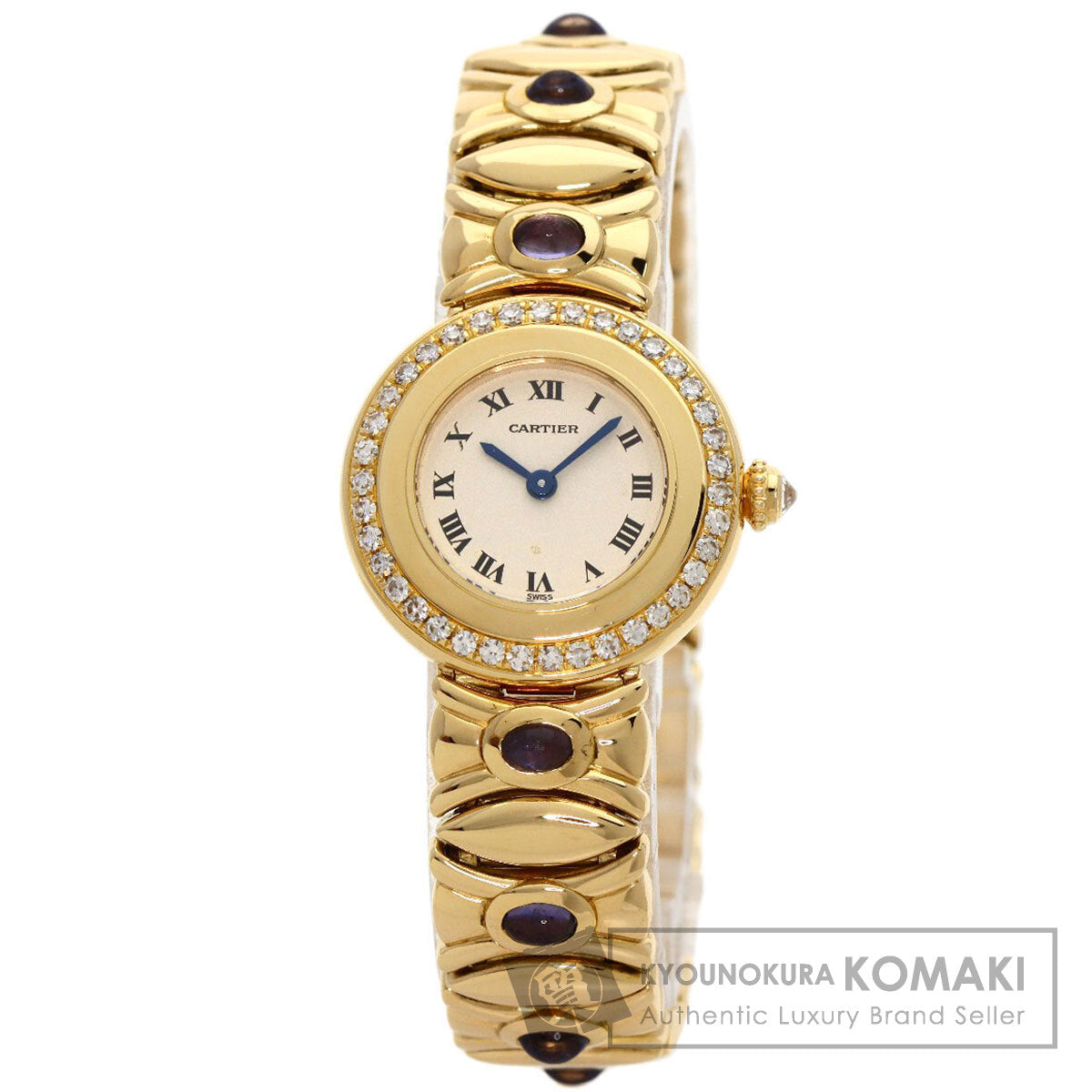 CARTIER Colisee Belle Epoque Sapphire Watches WE1008EP K18 Yellow Gold/18K Yellow Gold Ladies