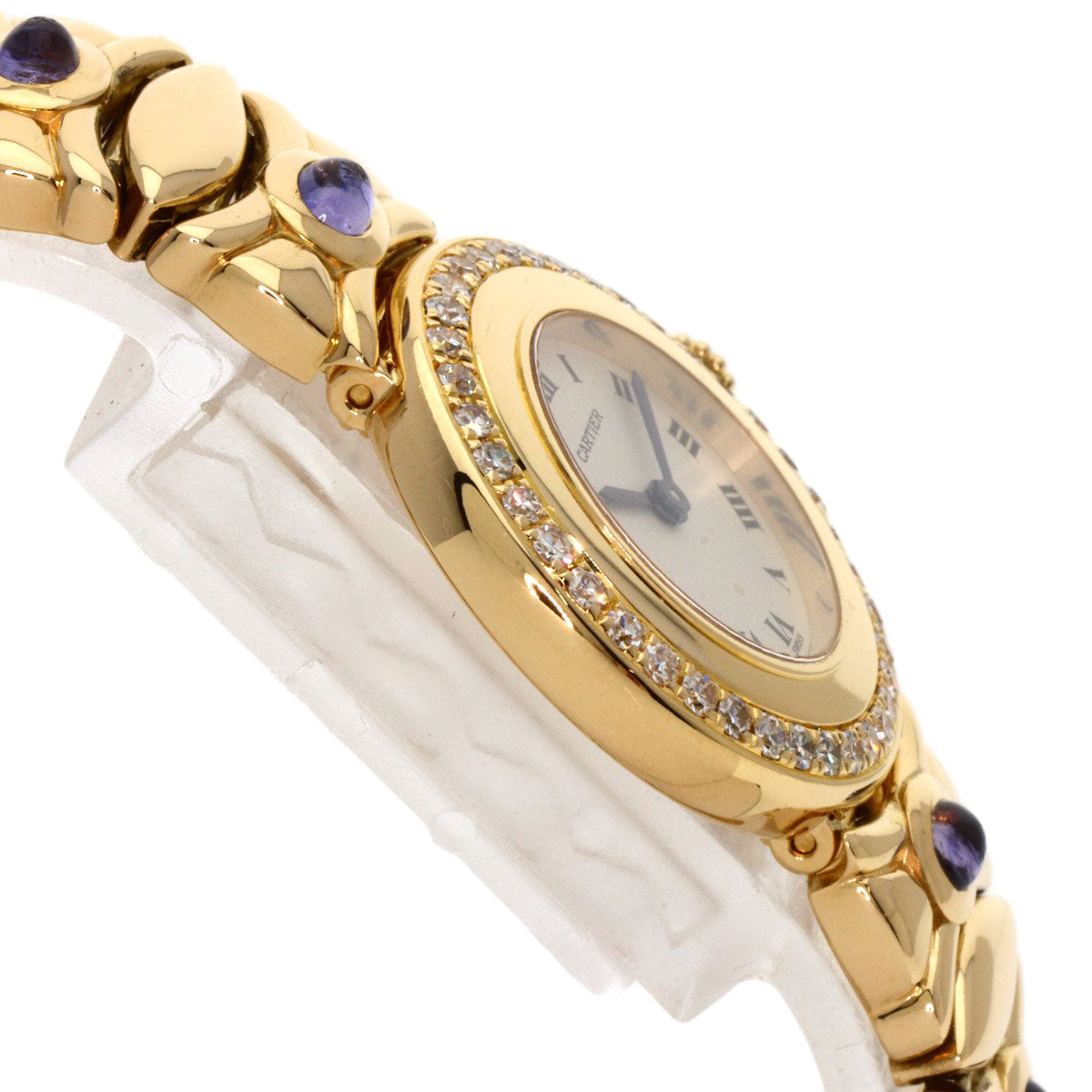 CARTIER Colisee Belle Epoque Sapphire Watches WE1008EP K18 Yellow Gold/18K Yellow Gold Ladies