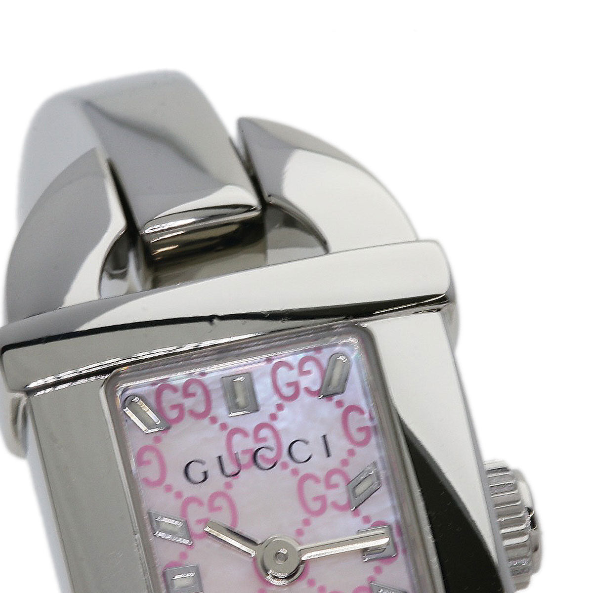 GUCCI Square face Watches 6800L Stainless Steel/Stainless Steel Ladies