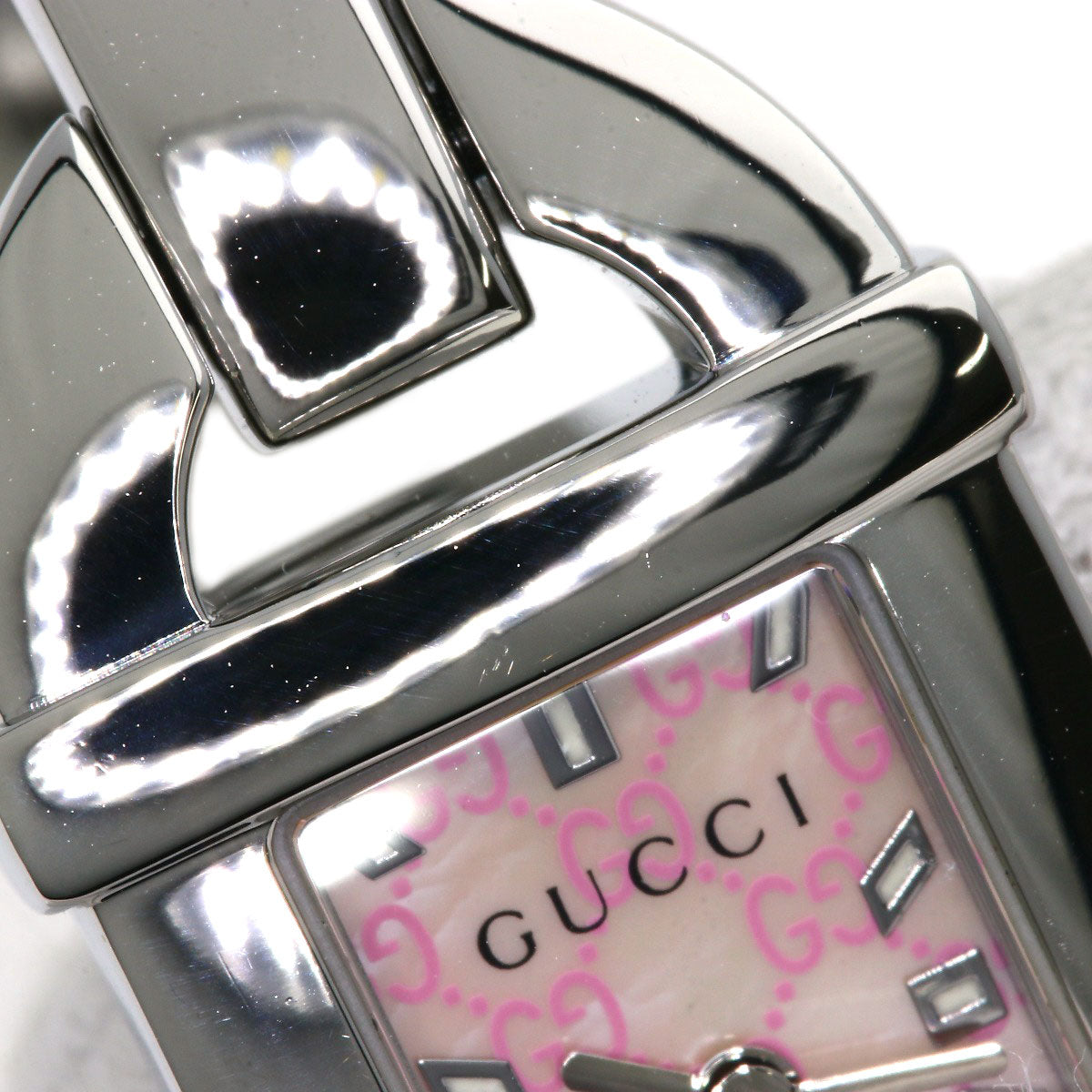 GUCCI Square face Watches 6800L Stainless Steel/Stainless Steel Ladies