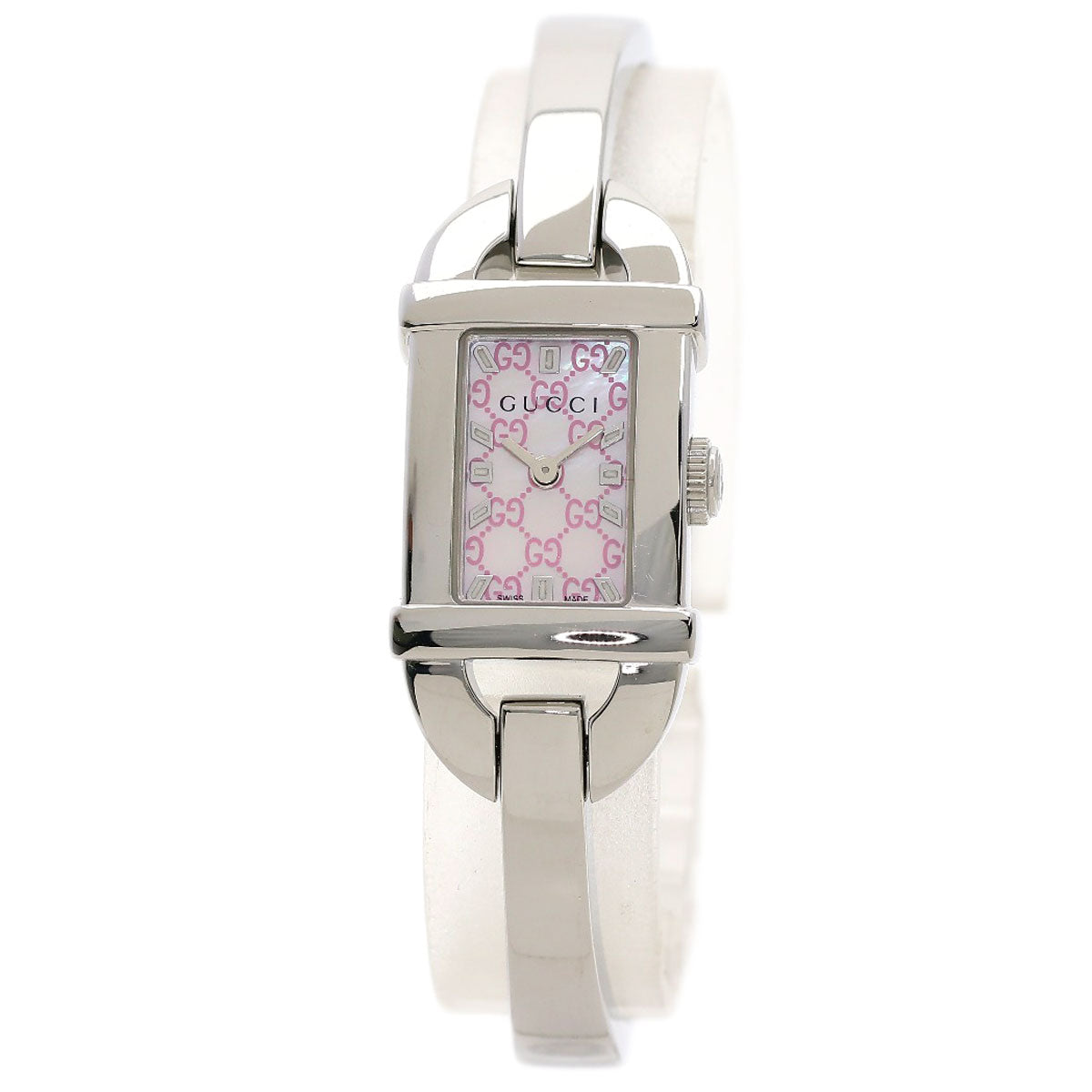 GUCCI Square face Watches 6800L Stainless Steel/Stainless Steel Ladies