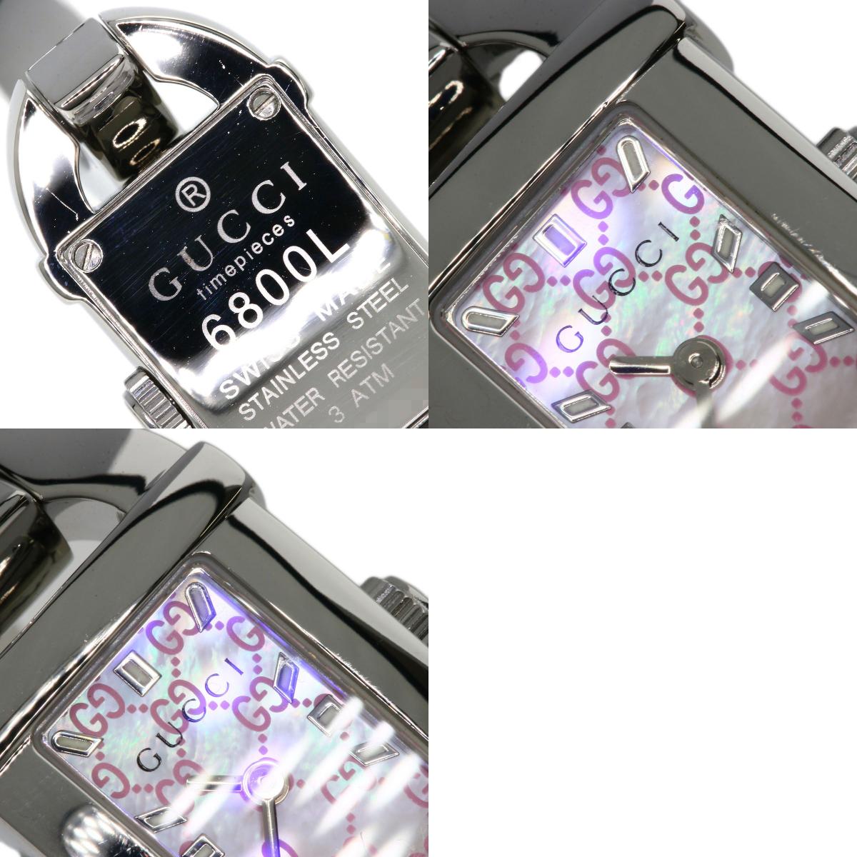 GUCCI Square face Watches 6800L Stainless Steel/Stainless Steel Ladies
