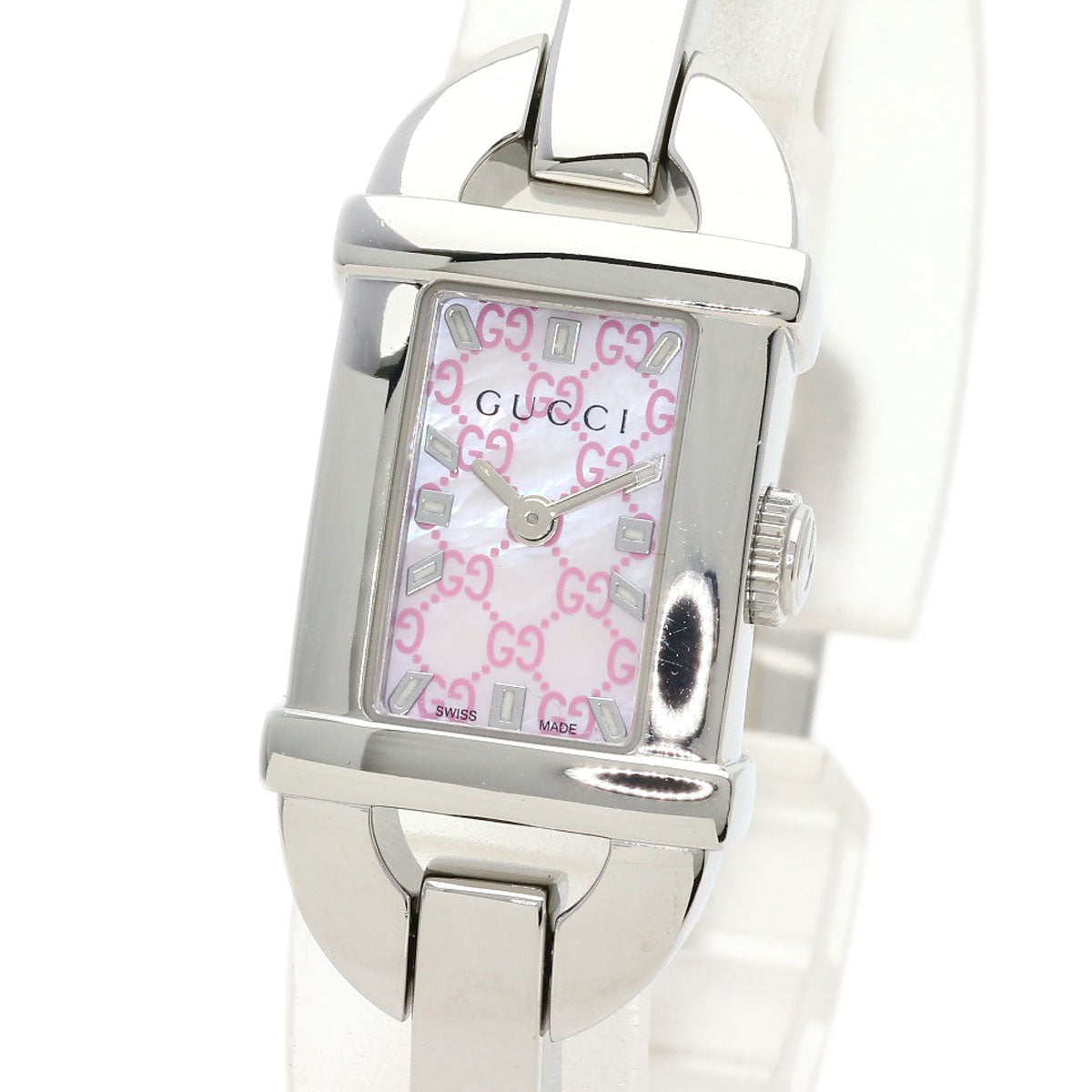 GUCCI Square face Watches 6800L Stainless Steel/Stainless Steel Ladies
