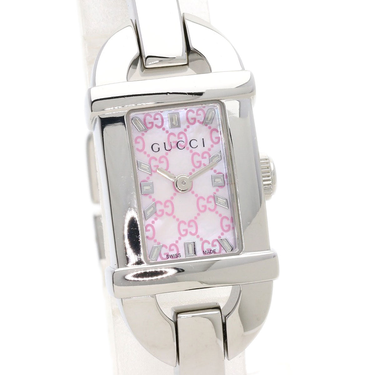 GUCCI Square face Watches 6800L Stainless Steel/Stainless Steel Ladies