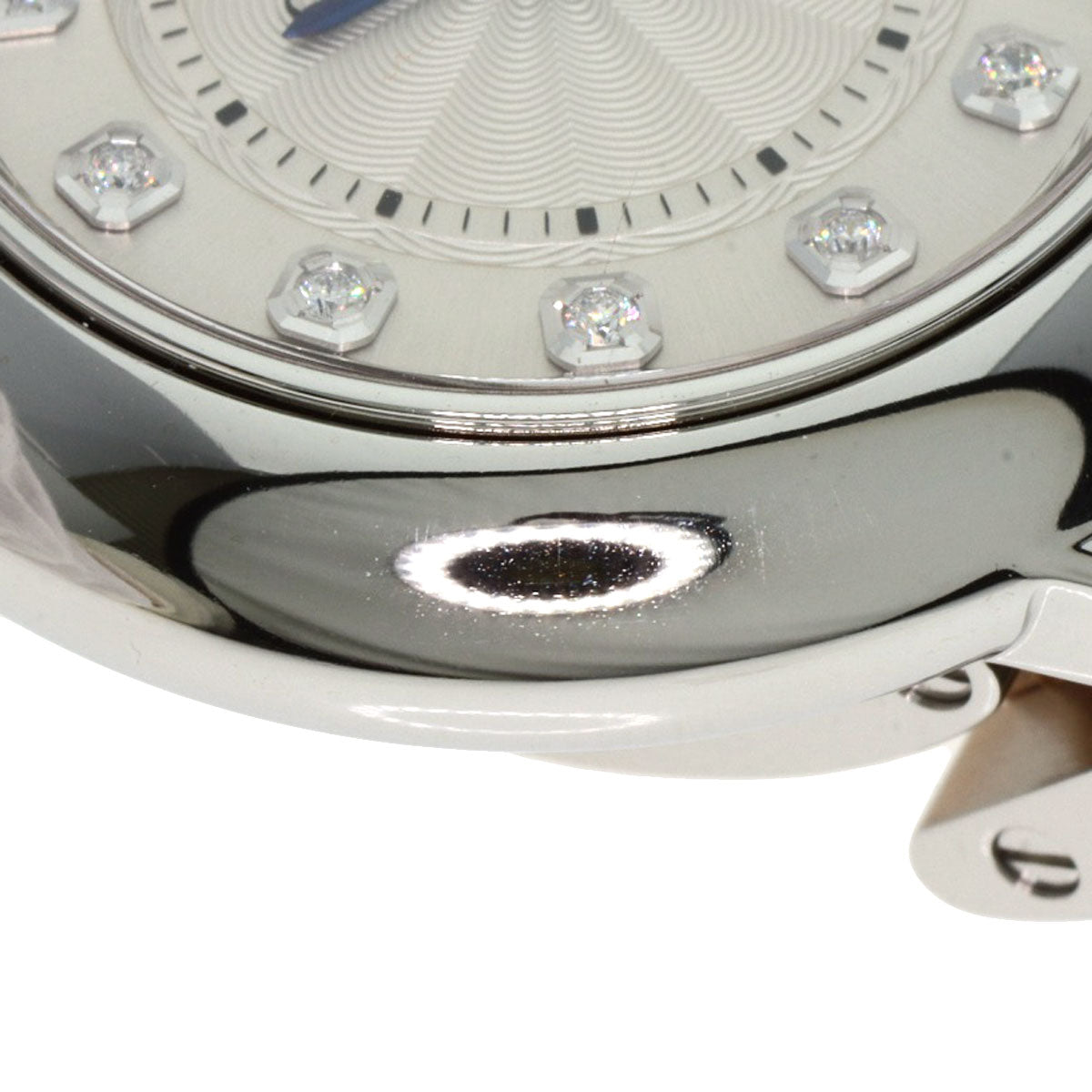 CARTIER Baron Blue 1.1" 11P Diamond Watches WE902030 Stainless Steel/SSxK18PG Ladies