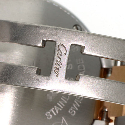 CARTIER Baron Blue 1.1" 11P Diamond Watches WE902030 Stainless Steel/SSxK18PG Ladies