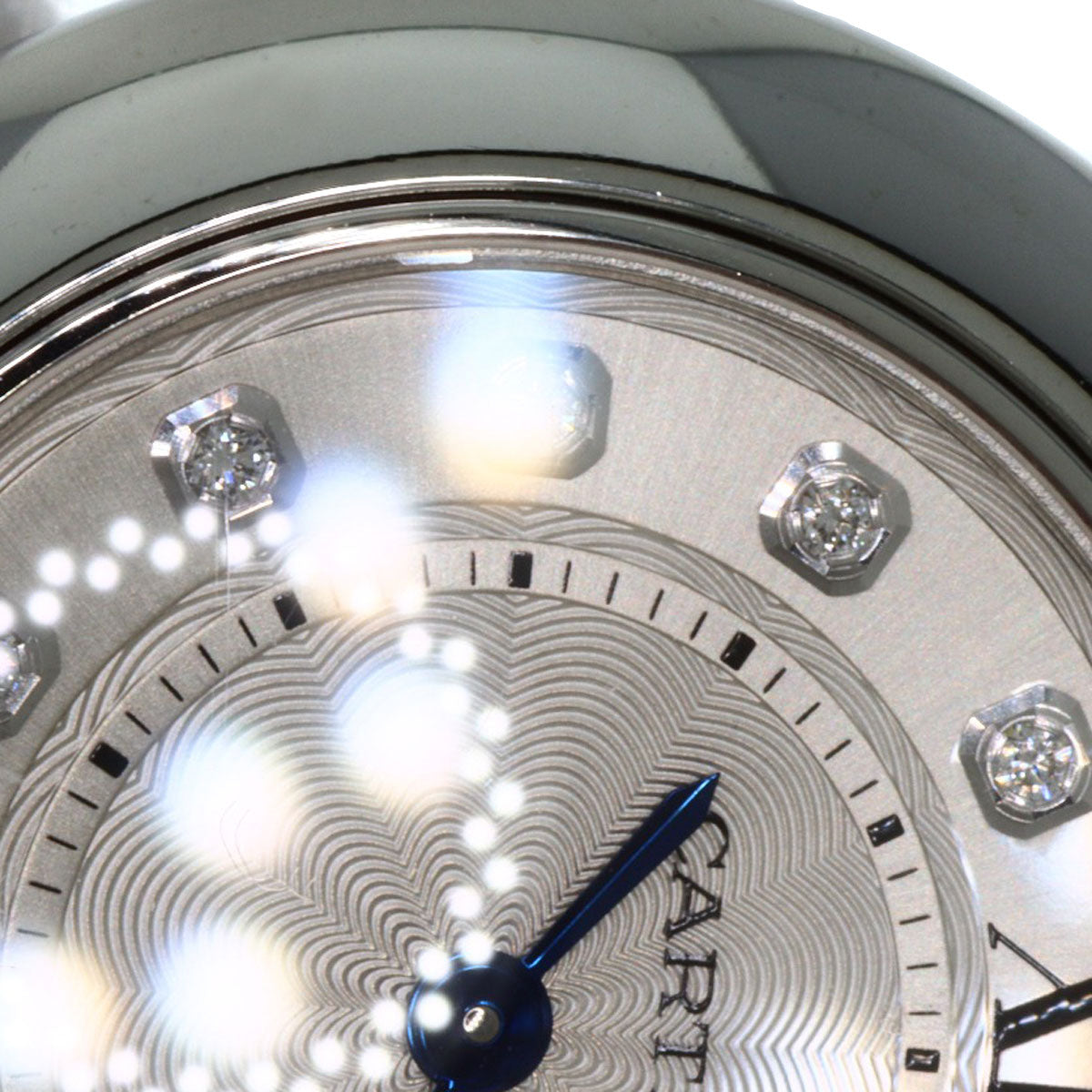 CARTIER Baron Blue 1.1" 11P Diamond Watches WE902030 Stainless Steel/SSxK18PG Ladies