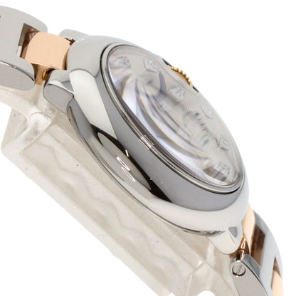 CARTIER Baron Blue 1.1" 11P Diamond Watches WE902030 Stainless Steel/SSxK18PG Ladies