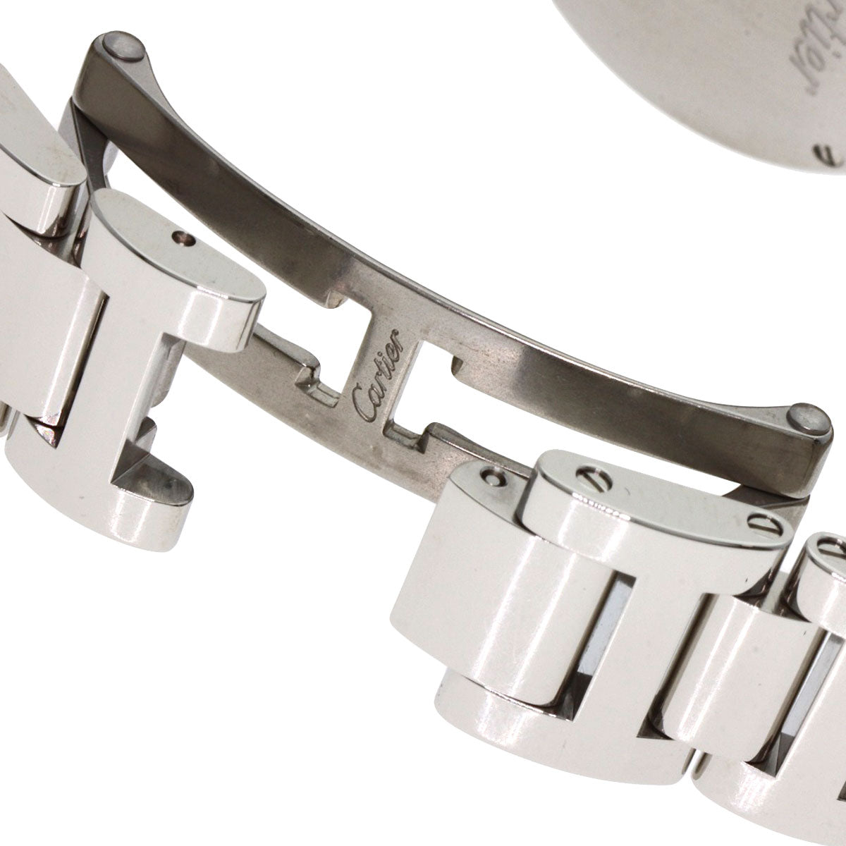 CARTIER Baron Blue 1.1" 11P Diamond Watches WE902030 Stainless Steel/SSxK18PG Ladies