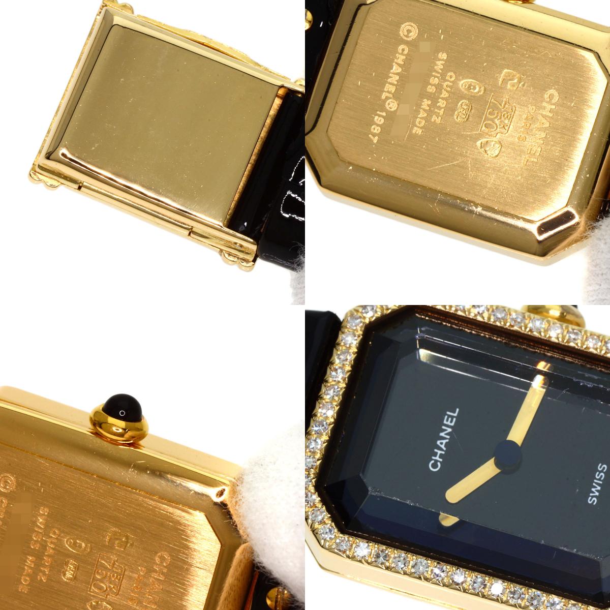CHANEL Premiere Watches H0094 K18 Yellow Gold/Leather Ladies