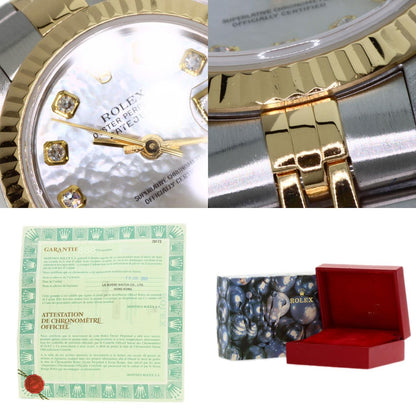 ROLEX DATEJUST 10P Diamond Watches 79173NG Stainless Steel/SSxK18YG Ladies