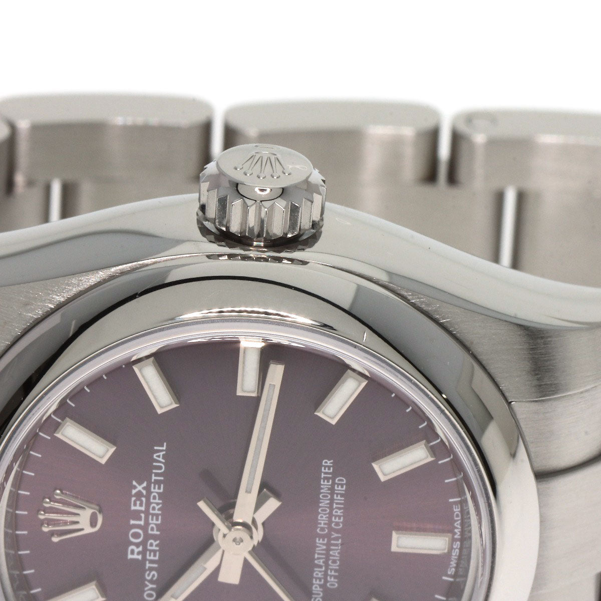 ROLEX Oyster Perpetual 26 Red Grape Watches 176200 Stainless Steel/Stainless Steel Ladies