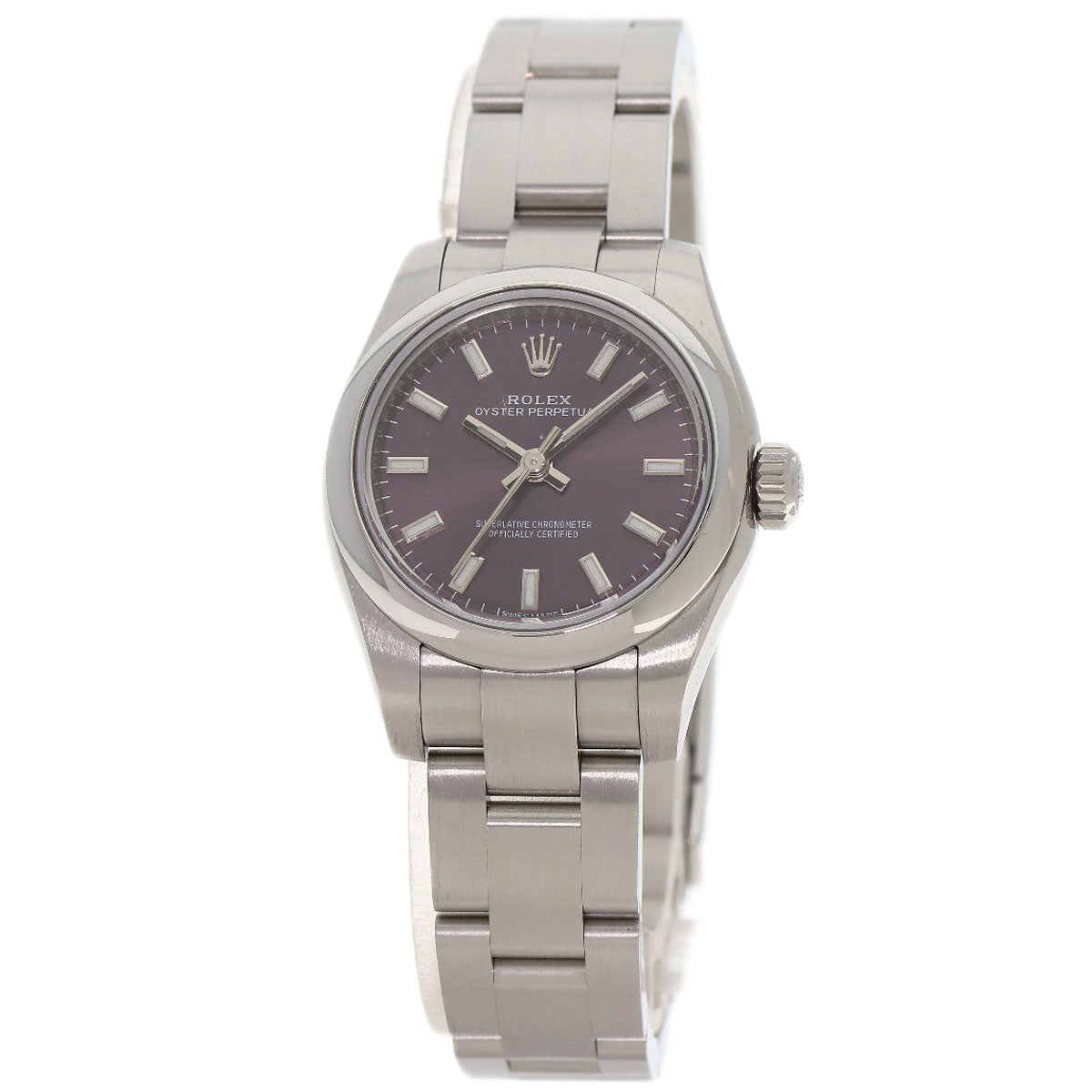 ROLEX Oyster Perpetual 26 Red Grape Watches 176200 Stainless Steel/Stainless Steel Ladies