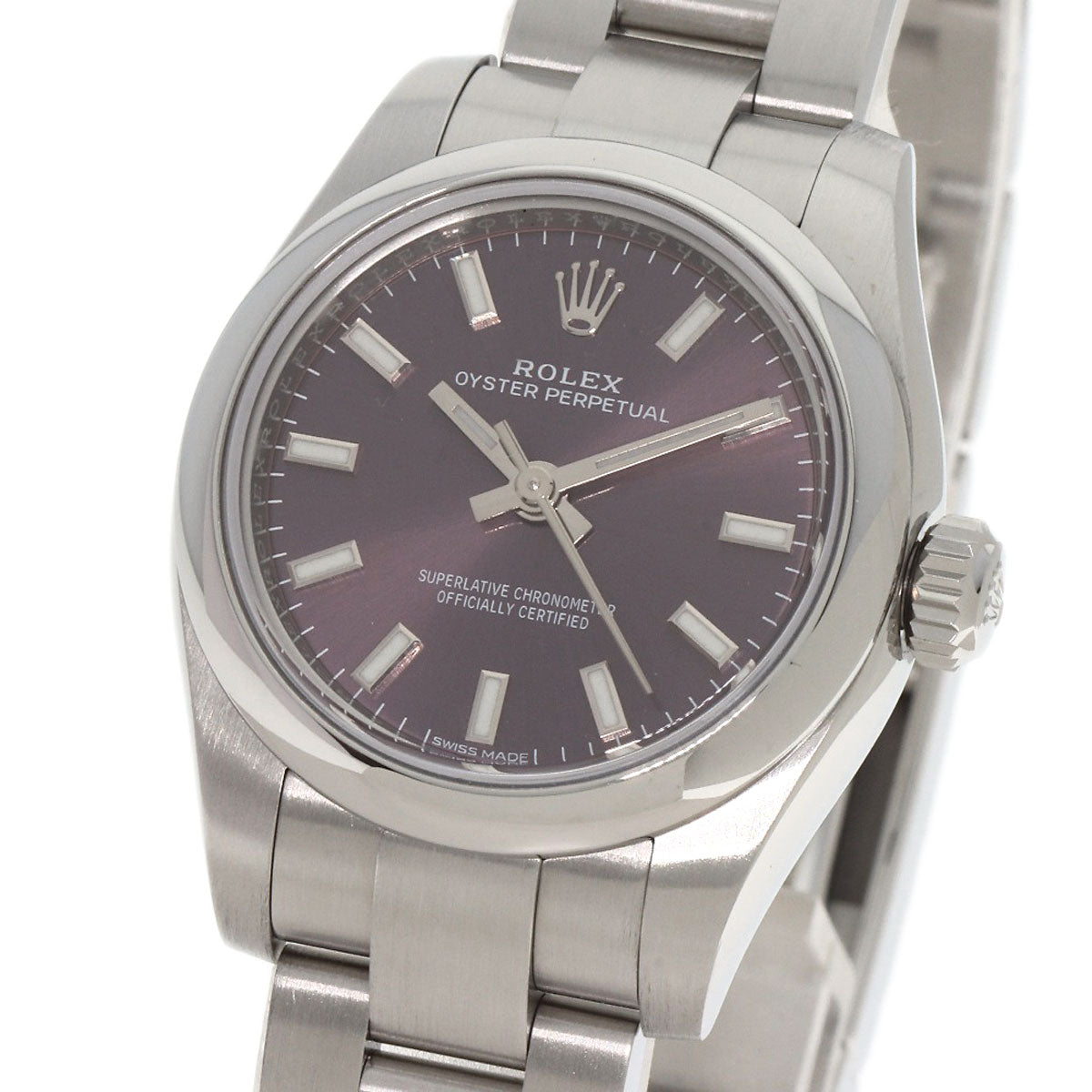 ROLEX Oyster Perpetual 26 Red Grape Watches 176200 Stainless Steel/Stainless Steel Ladies