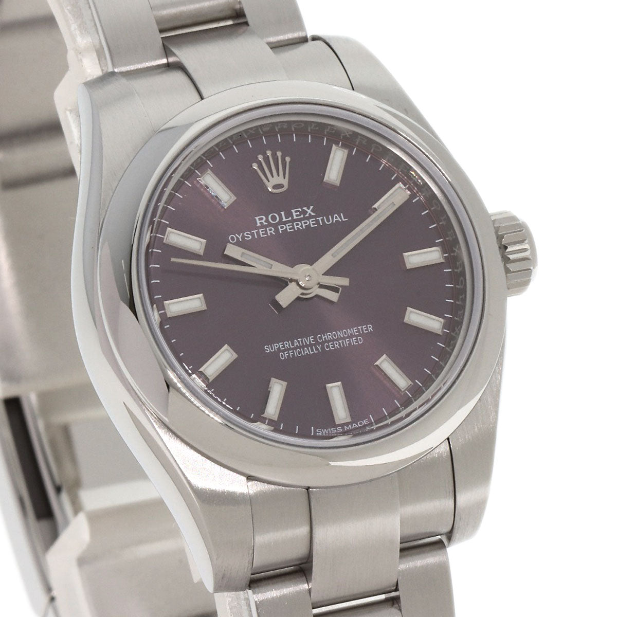 ROLEX Oyster Perpetual 26 Red Grape Watches 176200 Stainless Steel/Stainless Steel Ladies