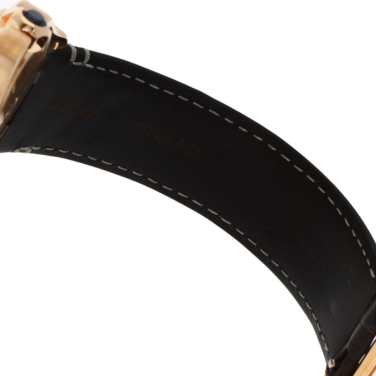 CARTIER Santos de Cartier LM Watches WGSA0019 K18 Pink Gold/Leather mens