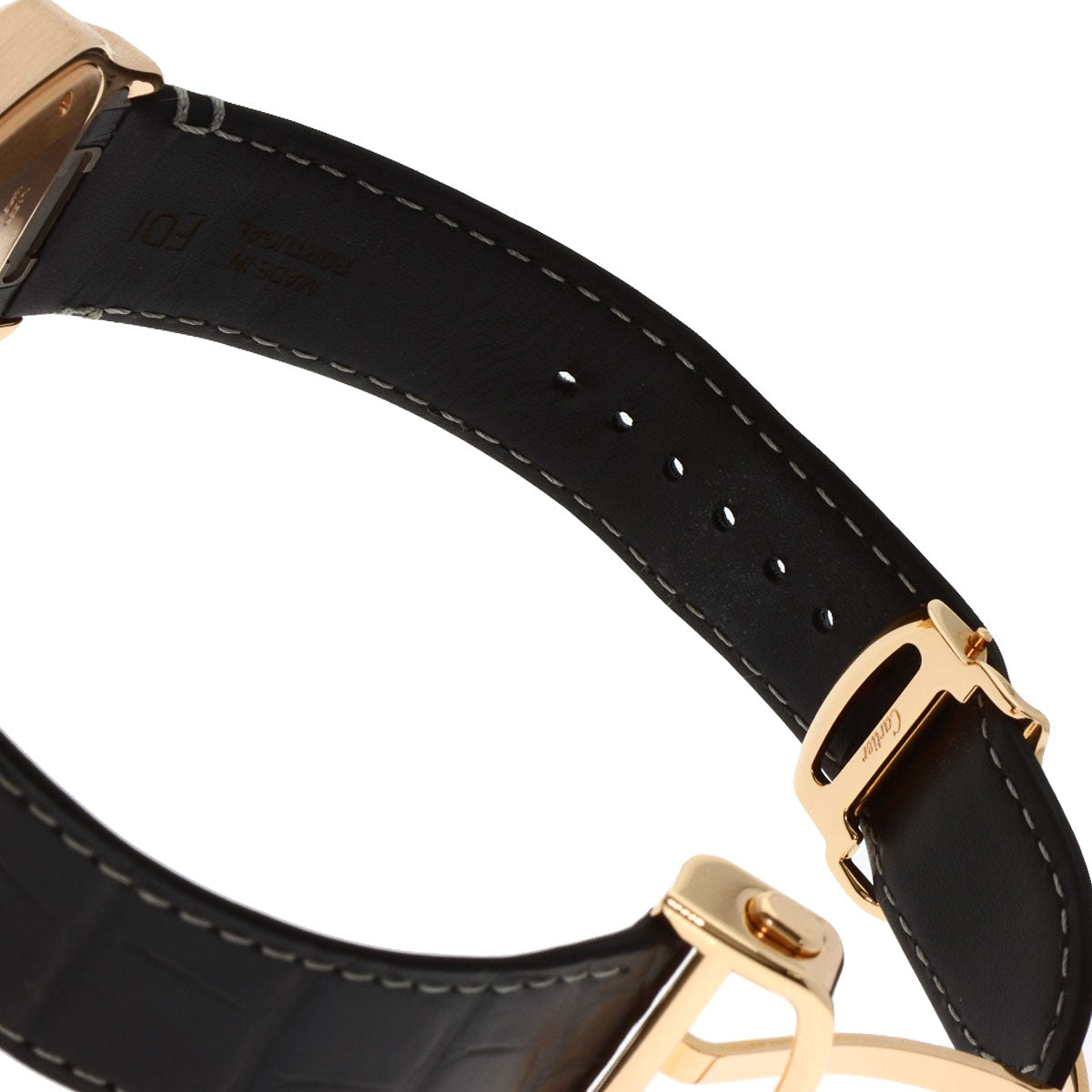 CARTIER Santos de Cartier LM Watches WGSA0019 K18 Pink Gold/Leather mens