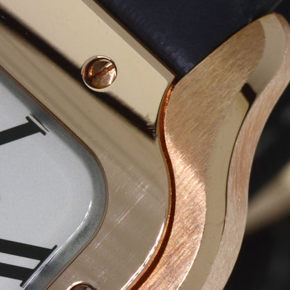CARTIER Santos de Cartier LM Watches WGSA0019 K18 Pink Gold/Leather mens