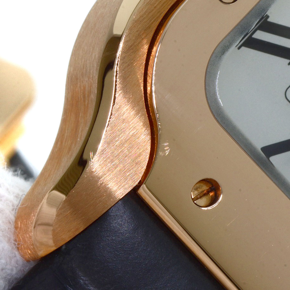 CARTIER Santos de Cartier LM Watches WGSA0019 K18 Pink Gold/Leather mens