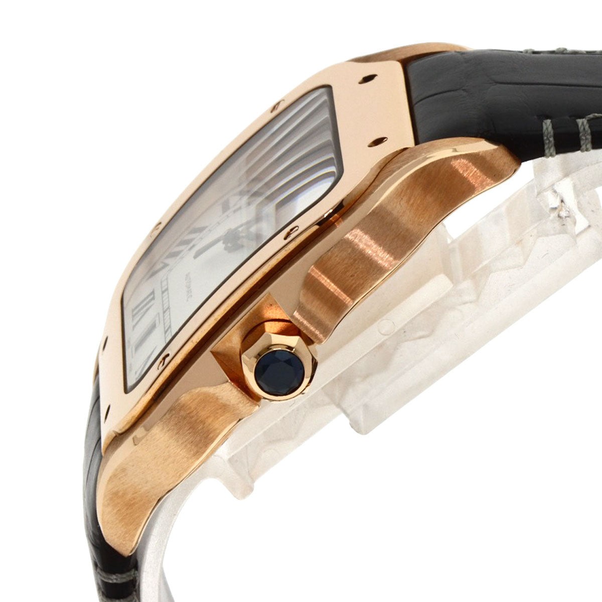 CARTIER Santos de Cartier LM Watches WGSA0019 K18 Pink Gold/Leather mens