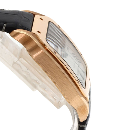 CARTIER Santos de Cartier LM Watches WGSA0019 K18 Pink Gold/Leather mens