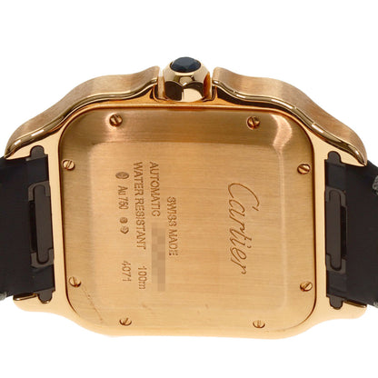 CARTIER Santos de Cartier LM Watches WGSA0019 K18 Pink Gold/Leather mens