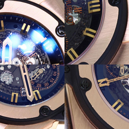 HUBLOT Big Bang Unico King Gold Limited to 500 pieces Watches 701.OX.0180.RX K18 Pink Gold/Rubber mens