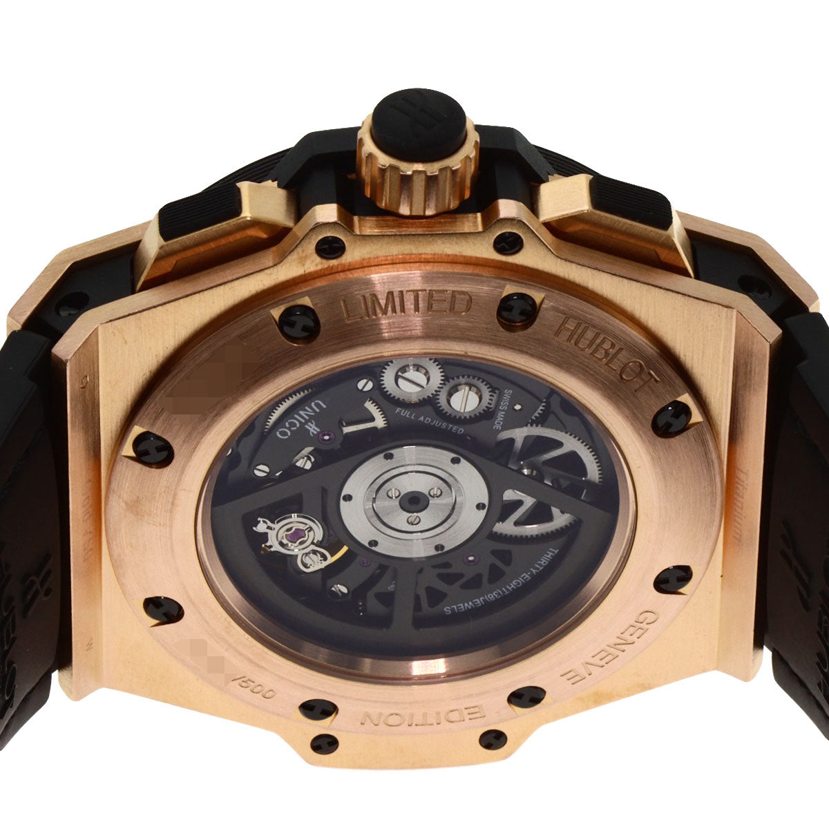 HUBLOT Big Bang Unico King Gold Limited to 500 pieces Watches 701.OX.0180.RX K18 Pink Gold/Rubber mens