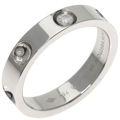 LOUIS VUITTON   Ring Petitburg Empreinte 1P Diamond #65 K18 White Gold Ladies