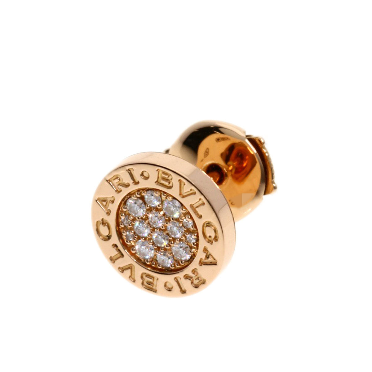 BVLGARI   earring BVLGARI BVLGARI Single Diamond Single Ear K18 Pink Gold Ladies