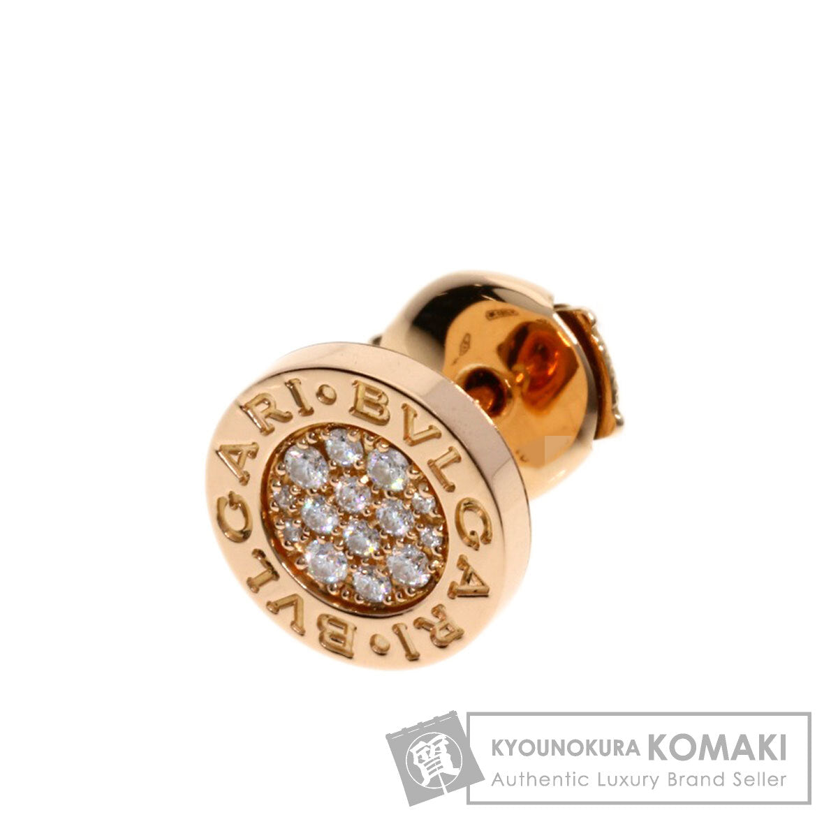 BVLGARI   earring BVLGARI BVLGARI Single Diamond Single Ear K18 Pink Gold Ladies