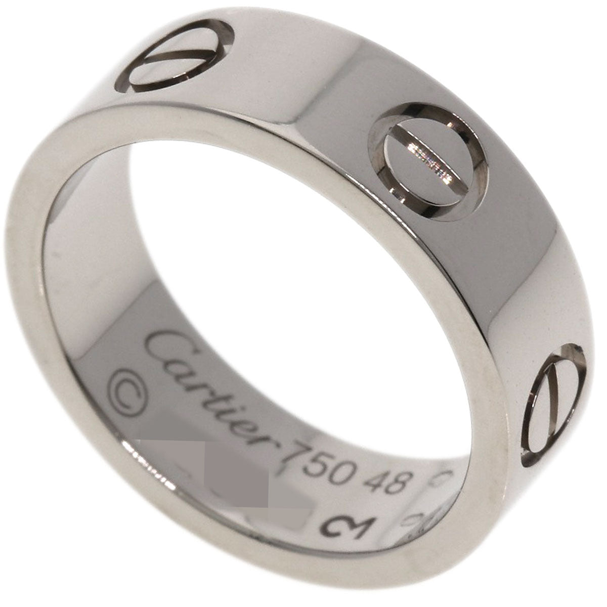 CARTIER   Ring love ring #48 K18 White Gold Ladies