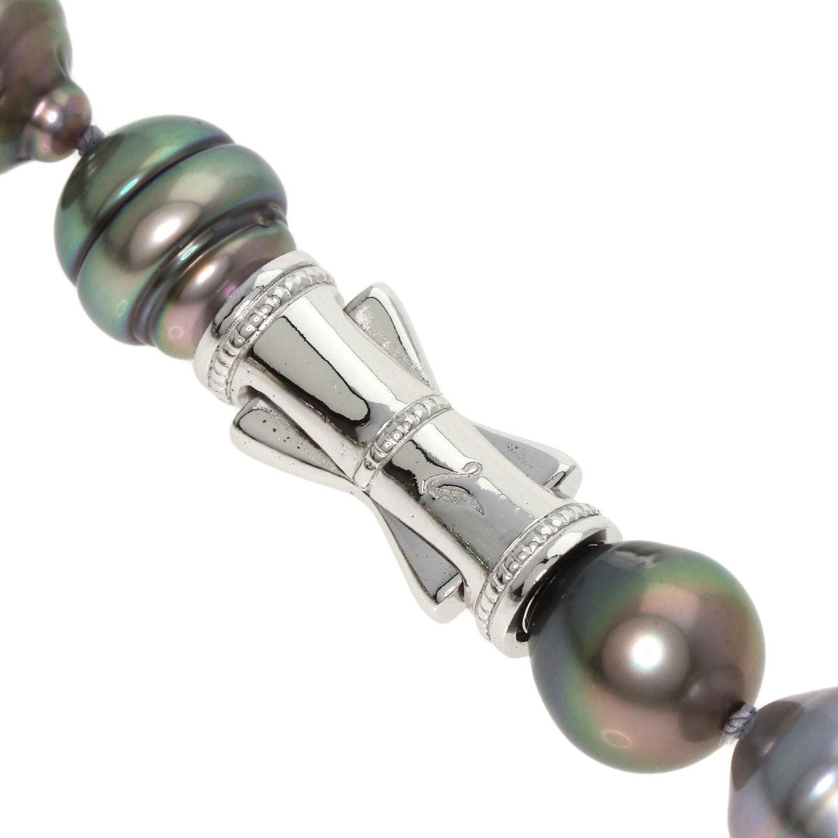 TASAKI   Necklace Baroque Black Pearl Silver Ladies