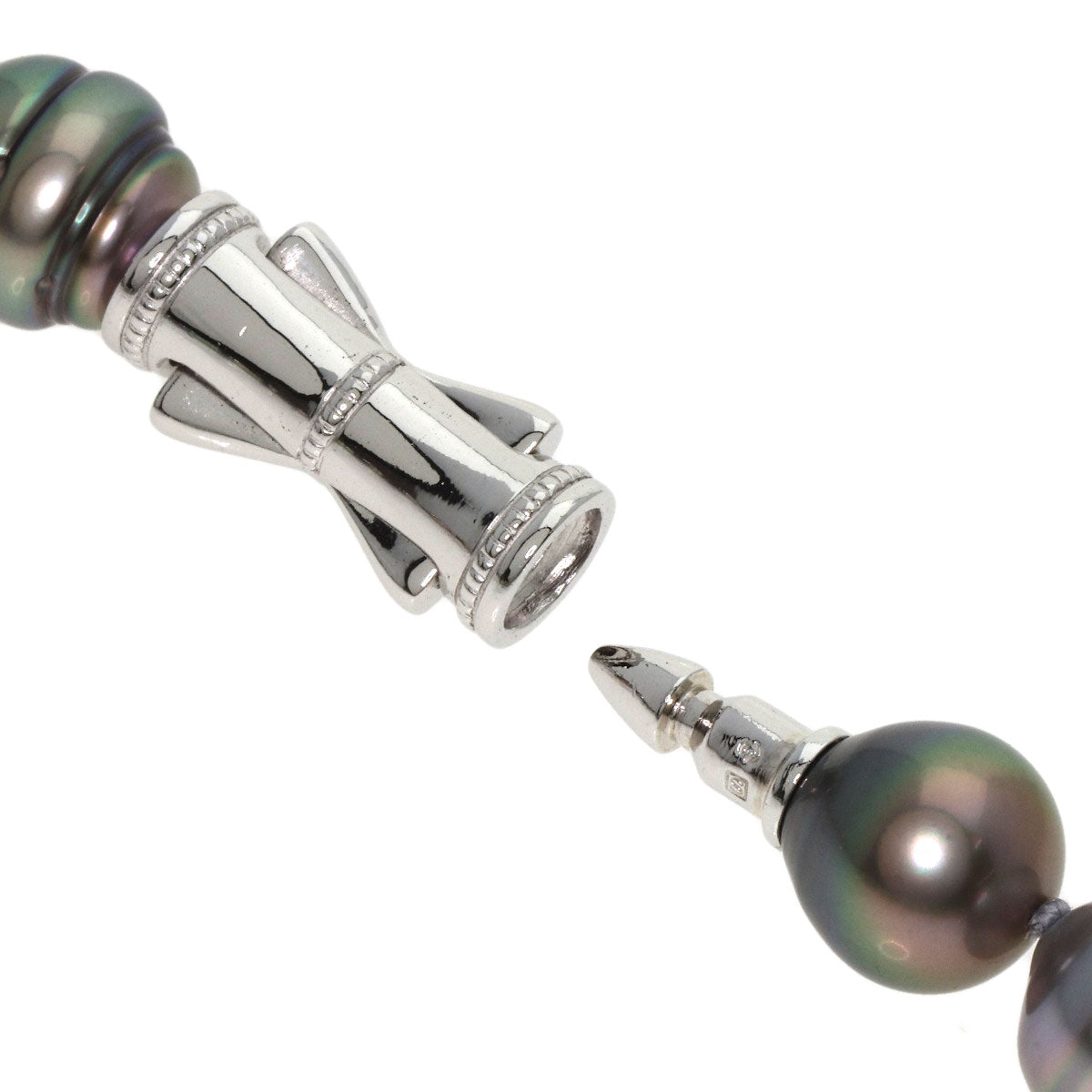 TASAKI Baroque Black Pearl Necklace Silver Ladies [Used]