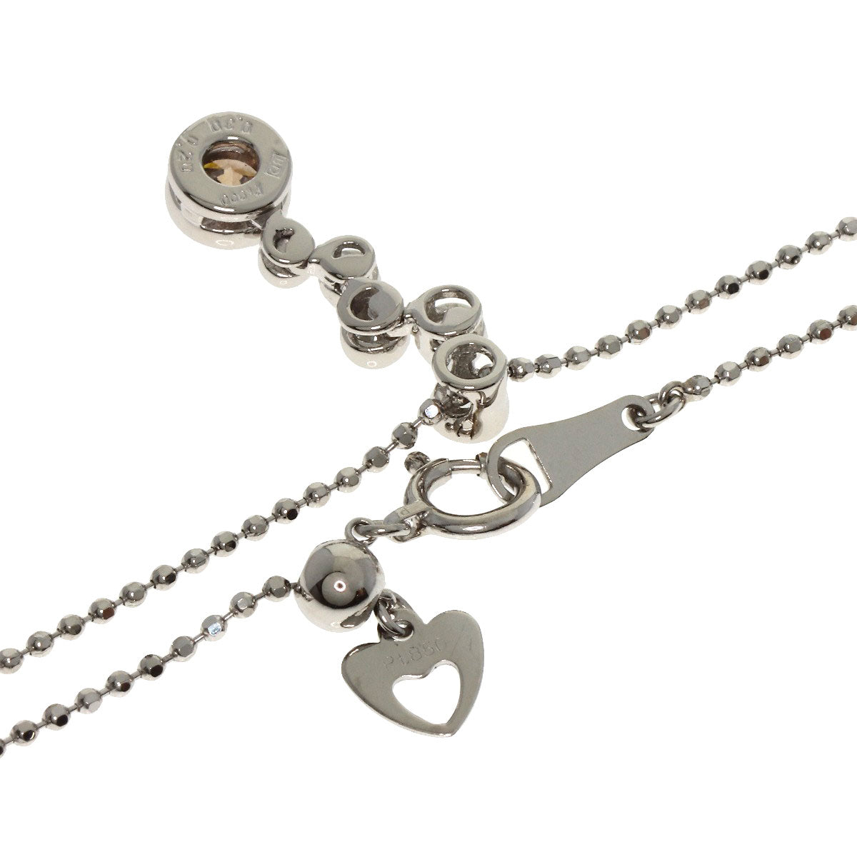 Kashikey Brown　Diamond Diamond Necklace Platinum PT900 PT850Ladies [Used]