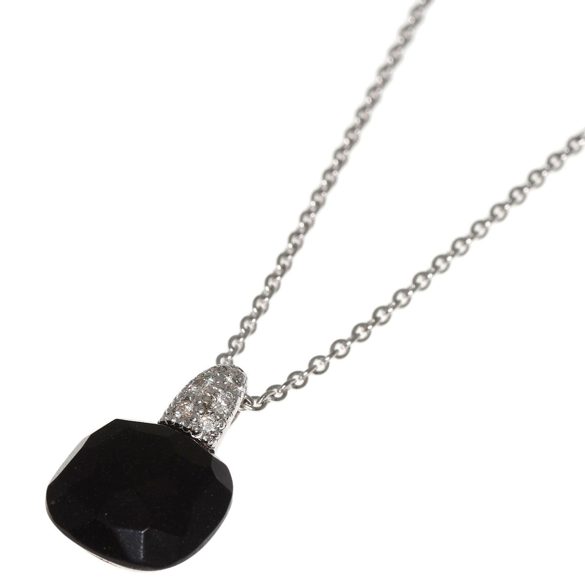 Pomellato Capri Onyx Diamond Necklace K18 White Gold Ladies [Used]