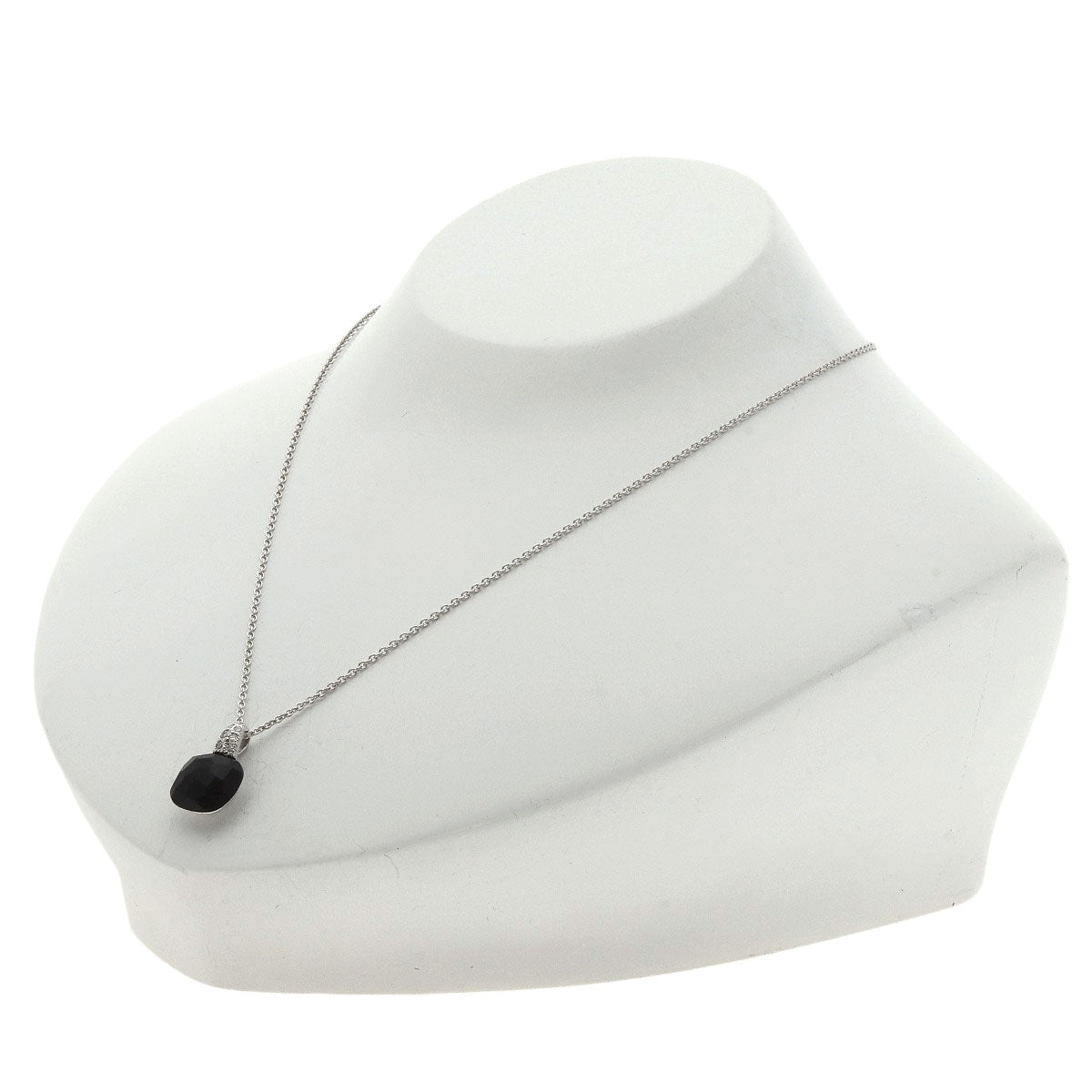 Pomellato Capri Onyx Diamond Necklace K18 White Gold Ladies [Used]