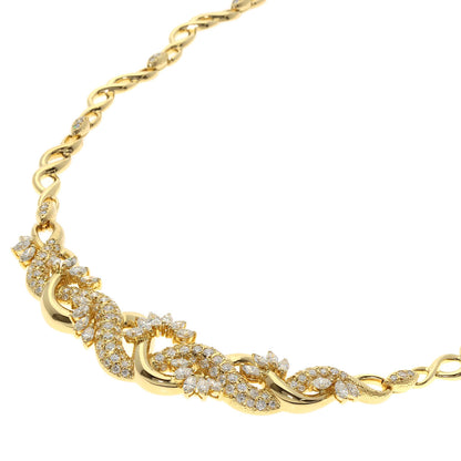 MIKIMOTO   Necklace Diamond K18 Yellow Gold Ladies