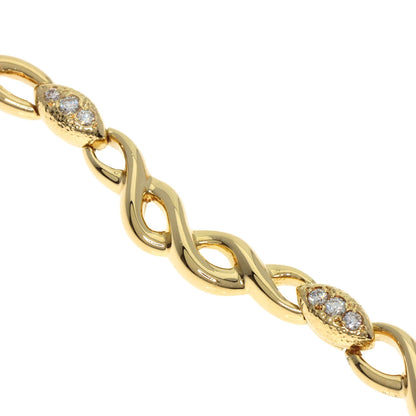 MIKIMOTO   Necklace Diamond K18 Yellow Gold Ladies